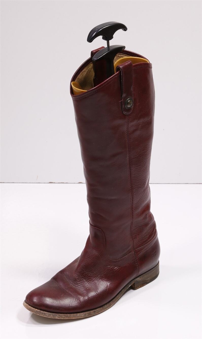FRYE Burgundy Leather Knee High Riding Boots Women's Size 8 B Style 77167